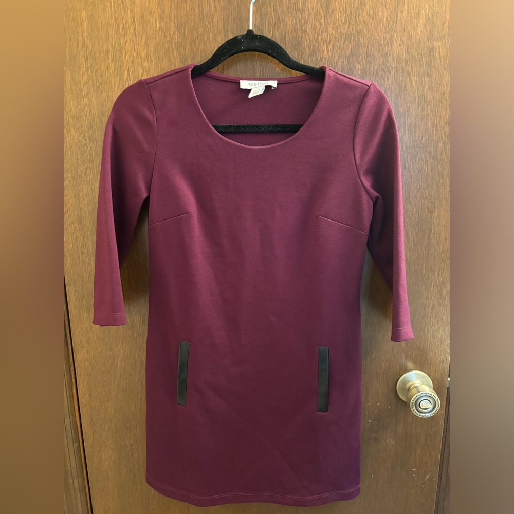 White House Black Market burgundy dress